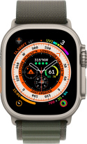 Apple Watch Ultra Cellular 49mm Tytanowy z opaską Alpine M w kolorze zielonym