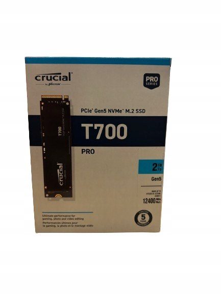 Dysk SSD Crucial T700 2TB M.2 2280 PCI-E x4 Gen5 NVMe 2.0 12400MB/s Producent Crucial